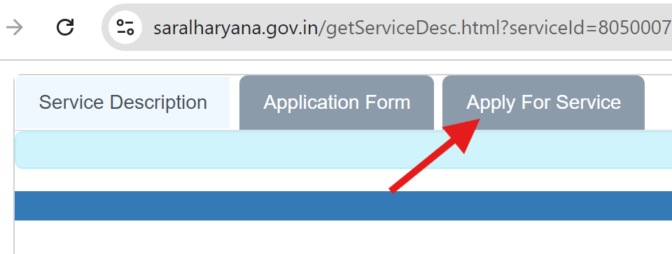 Apply for Service Link