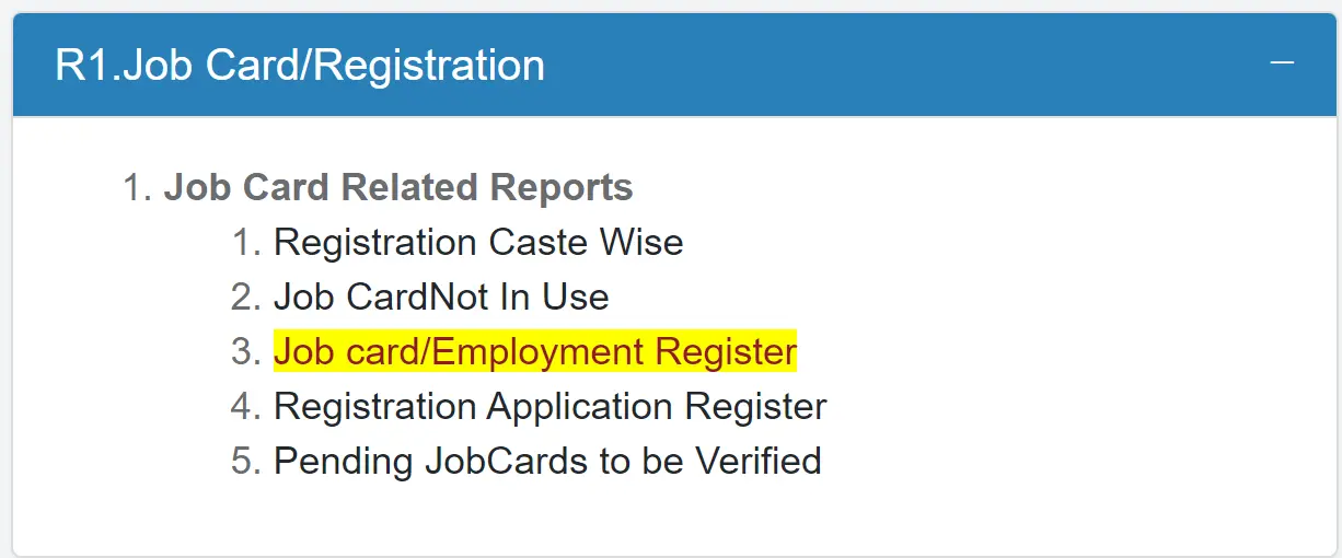 Click on Employment Register Link