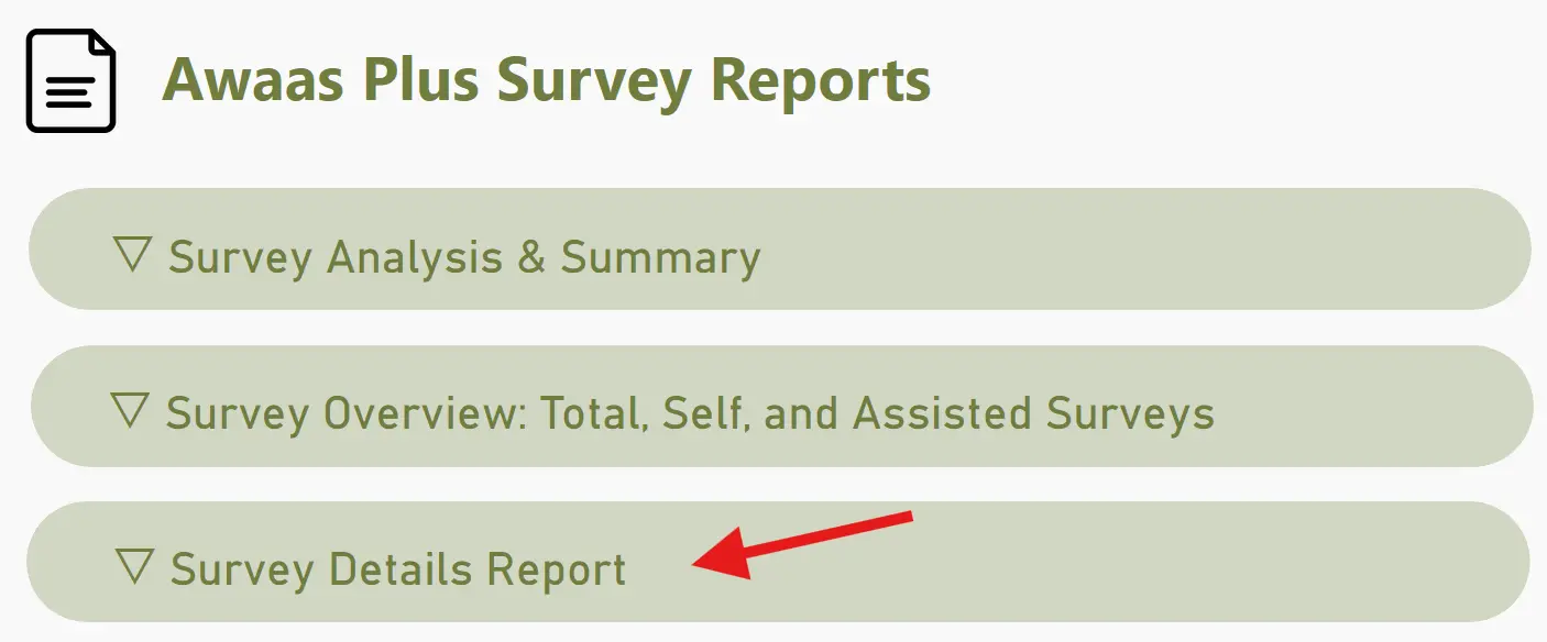 Survey Details Report Link