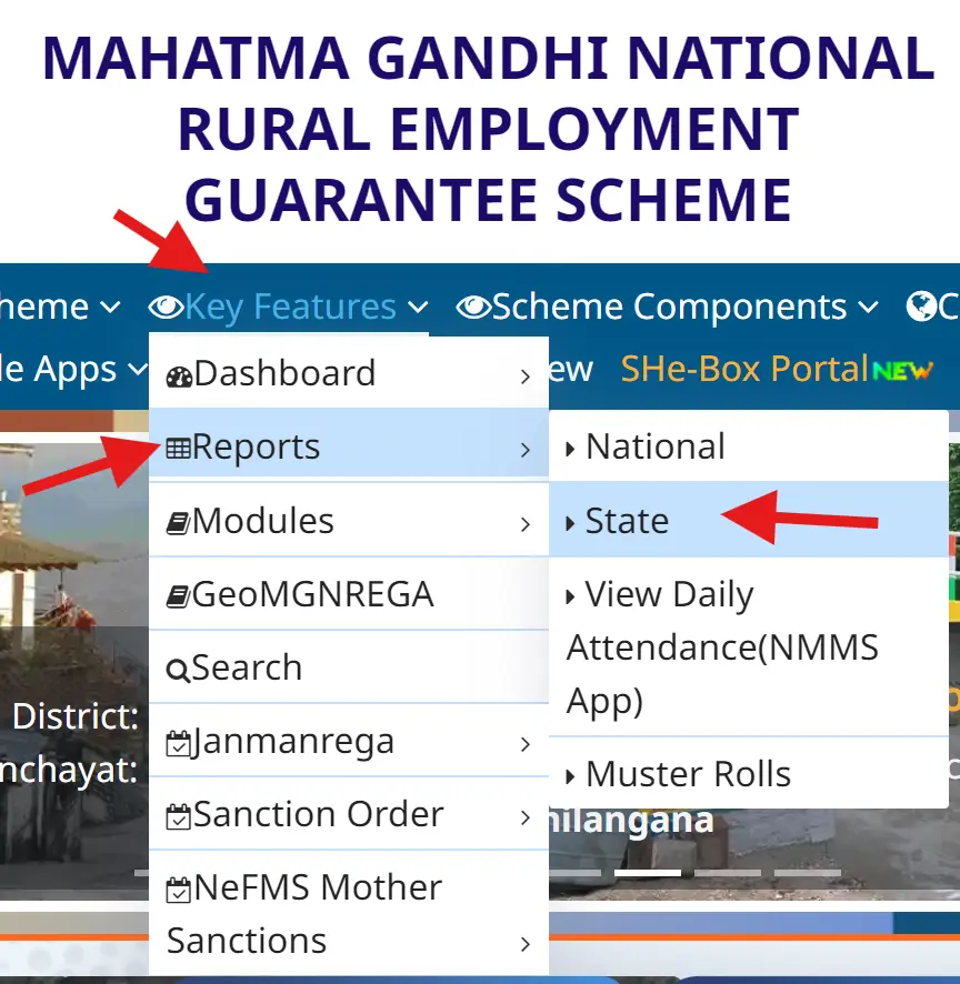 NREGA State Wise Report Link