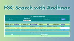FSC Search with Aadhaar Number